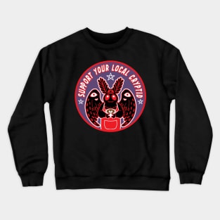 Support your local cryptid mothman Crewneck Sweatshirt